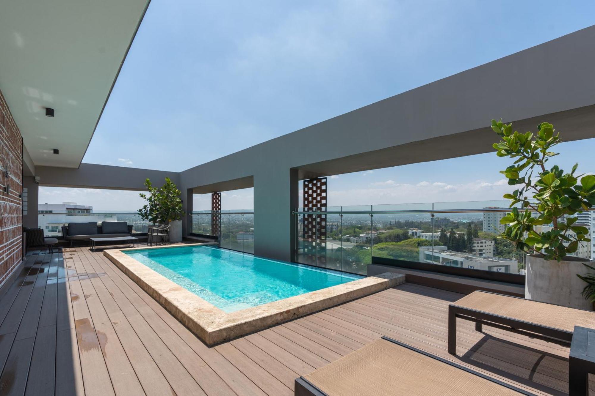 Modern Luxury Condo With Rooftop Pool & Gym Santiago De Los Caballeros Bagian luar foto